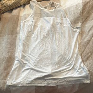 White Athleta Mesh Tank Top